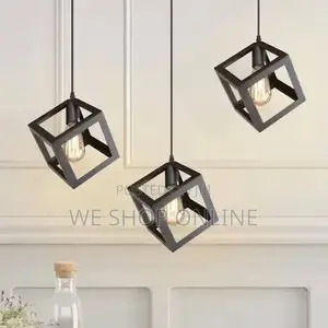 3pcs Geometric Cube Pendant Lights