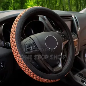 Brown Antislip Braided Steering Wheel Cover