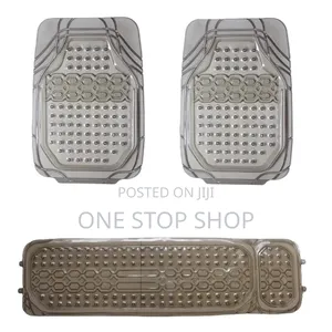 3pc Clear Black Theme Waterproof Mats