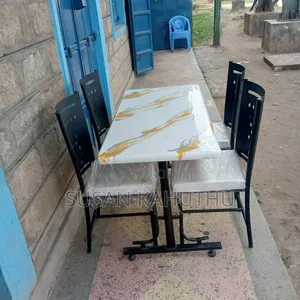 Organic Set of High Density Seats and a Marble Table