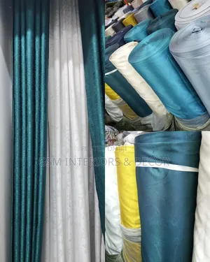 Heavy Curtains in Green Themed Interiors