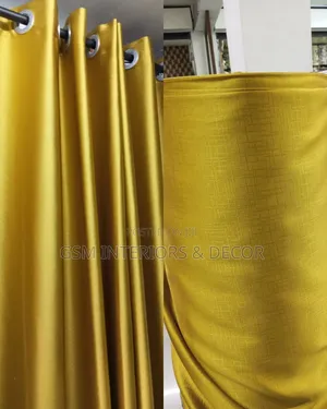 Heavy Black Out Curtains in Gold Curtains Category