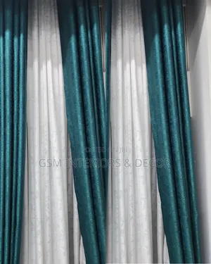 Tropical Green Heavy Curtains in Black Out Fabric
