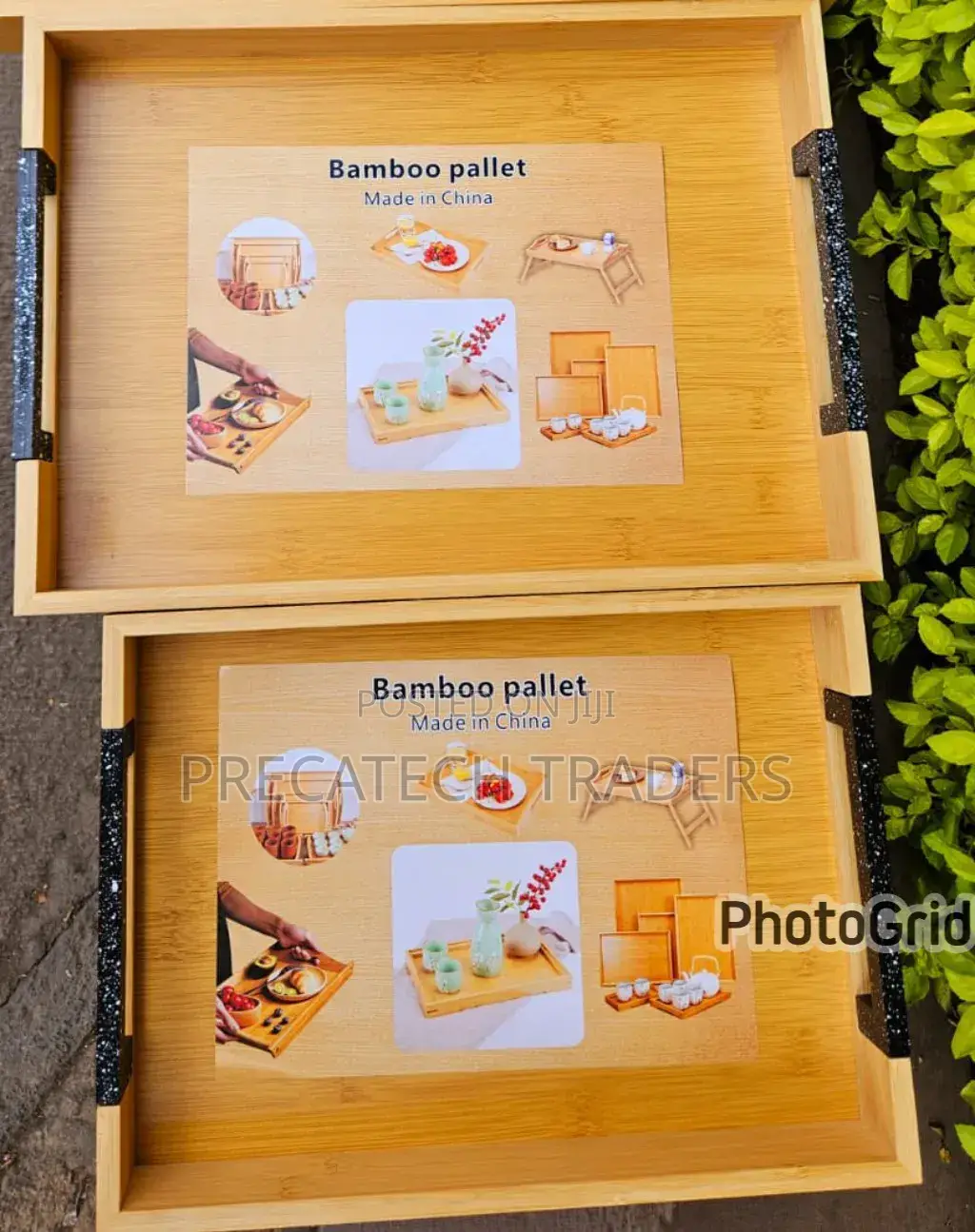 Heavy Classic Style Bamboo Tray .,