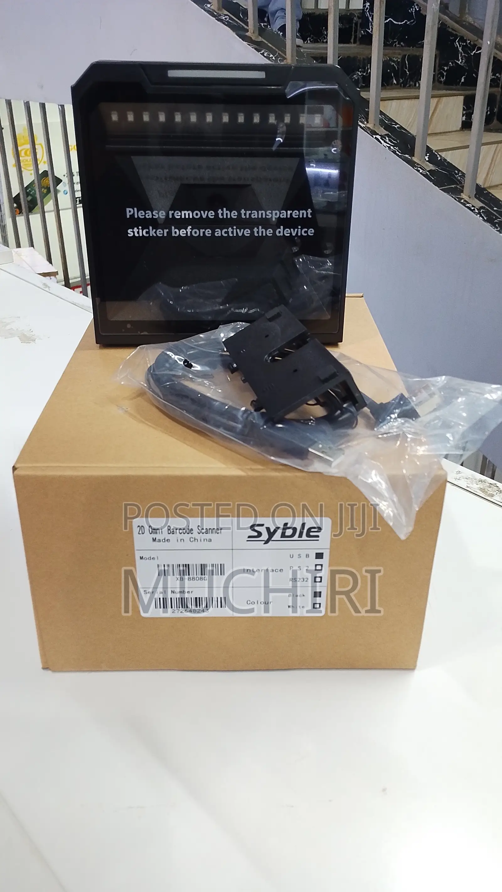 Xb-8602 2d Hands Free Barcode Scanner Table Mount Scanner