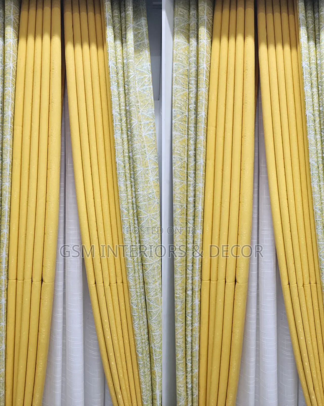 Mustard Curtains With Matching Linen Curtains for Home Interiors