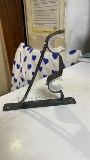 Black Coated,Locally Made , Double Black Curtain Rod Brackets