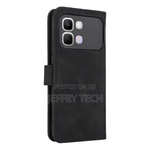 Infinix Note Edge 5g Skin Feel Magnetic Flip Leather Phone Case(Black)