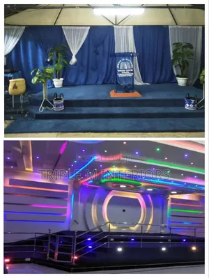 Altar Transformed With Premium Deep Blue Delta Carpet Finish