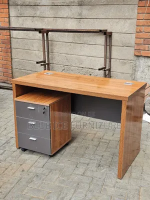Modern Home Office Desk With Side Drawer