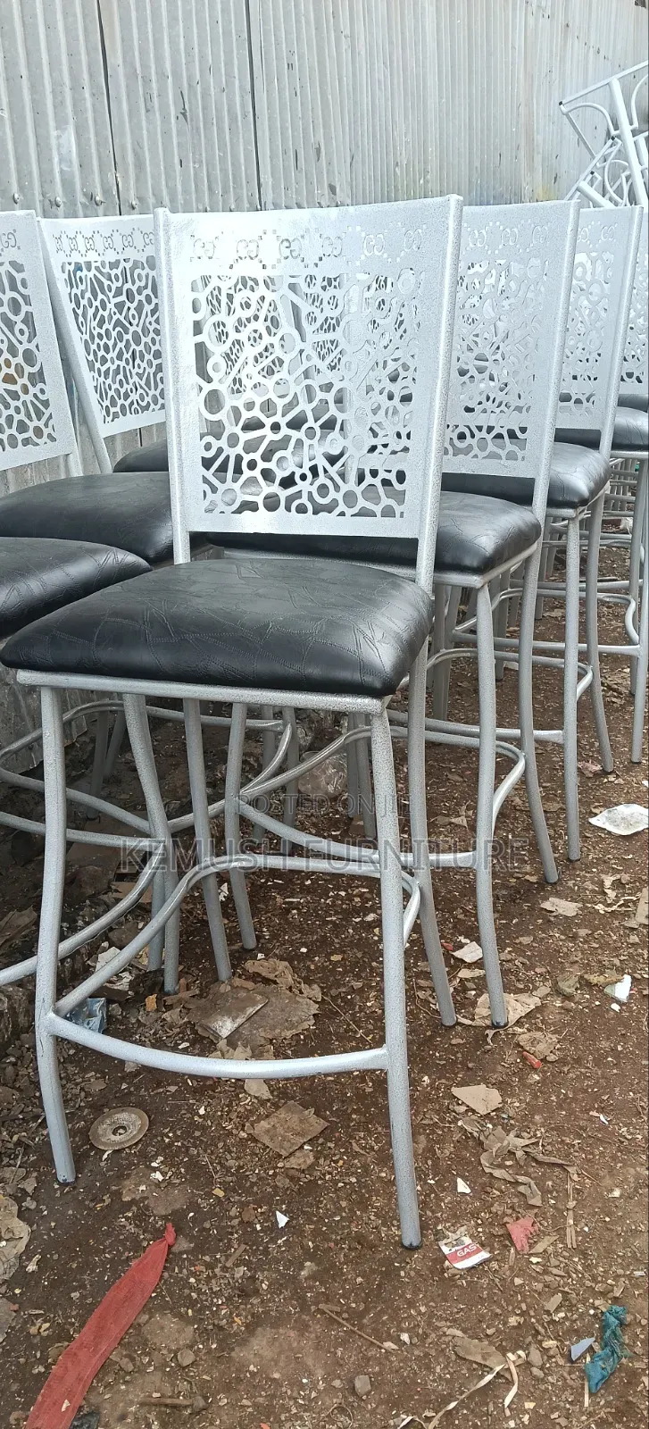 High Stools in White and Black