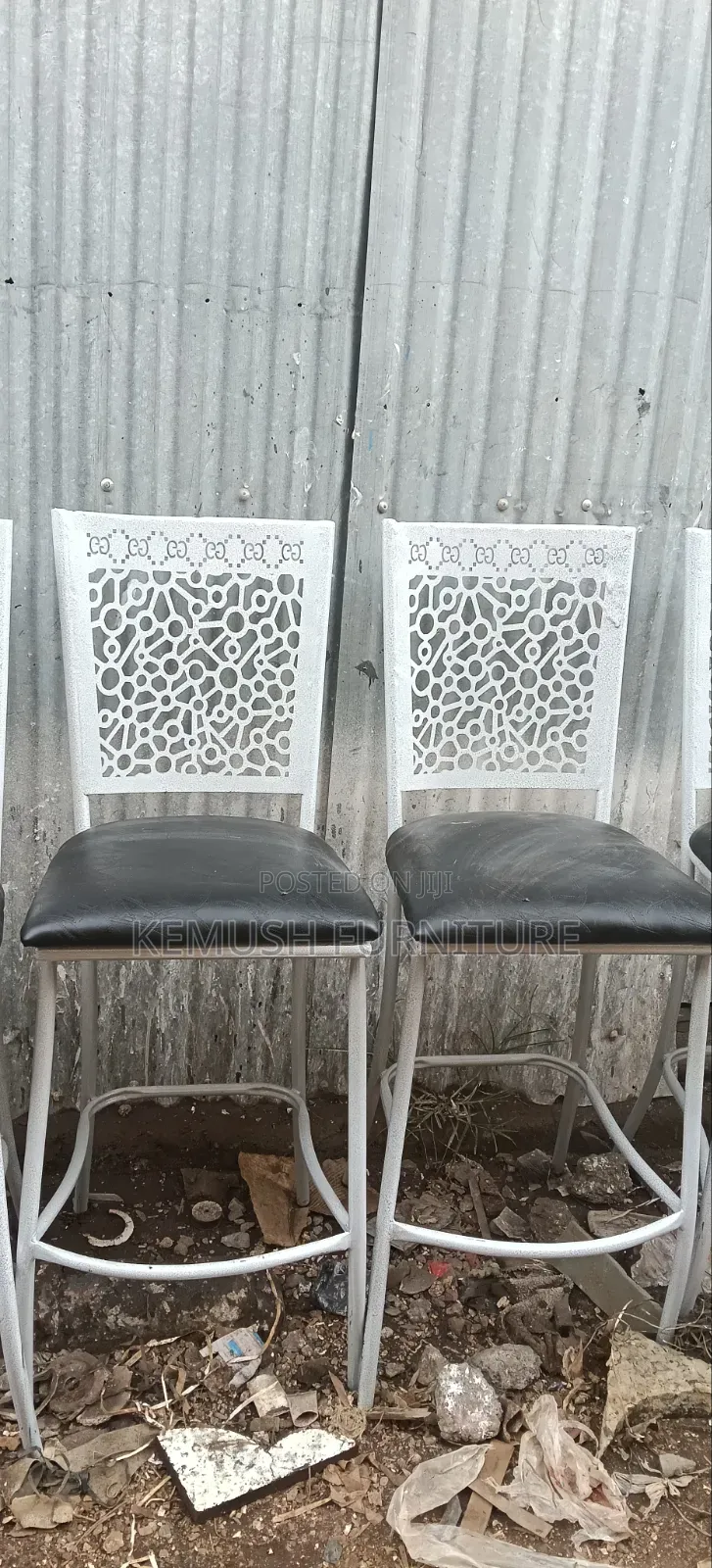 High Stools in White and Black