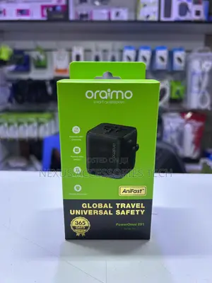 Oraimo Poweromni251 Universal Travel Adapter–200+ Countries,Dual Fuses