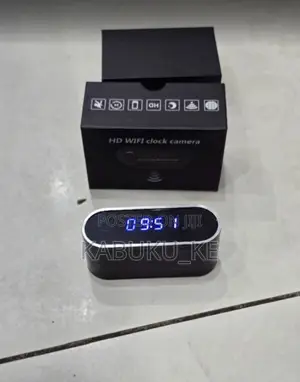 Table Clock Wifi Spy Hidden Camera Audio Video Recorder