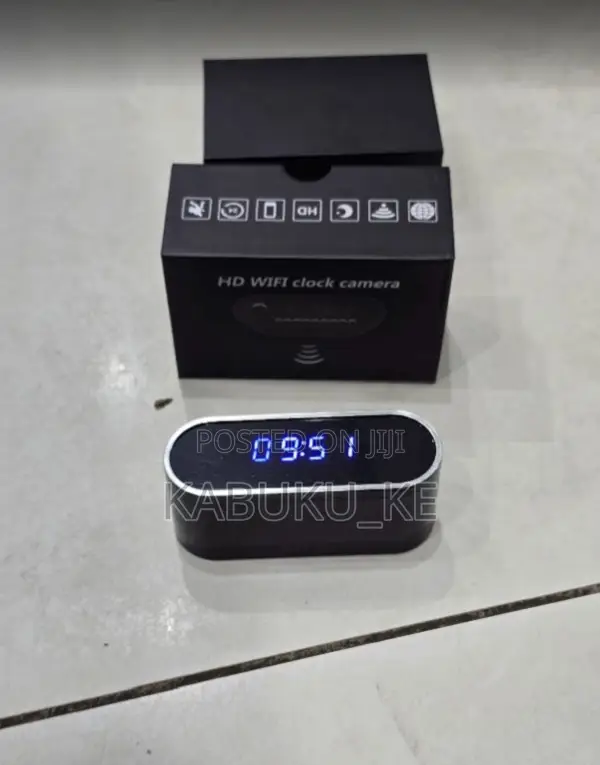 Table Clock Wifi Spy Hidden Camera Audio Video Recorder