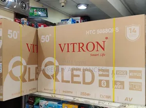 Vitron 50" Qled Smart Android Tv – Frameless Uhd, Bluetooth Enabled