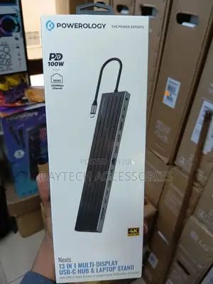Powerology Nexis 13-in-1 Multi-Display Usb-C Hub Laptop Stand.