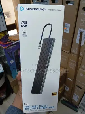 Powerologynexis 13-in-1 Multi-Display Usb-C Hub Laptop Stand Pd 100w
