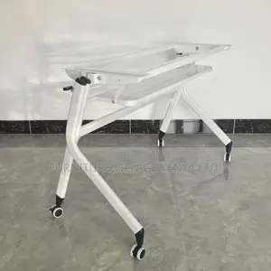 White Swivel Foldable Home Office Training Table