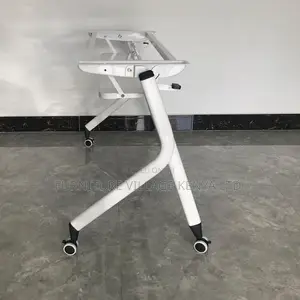 White Swivel Foldable Home Office Training Table