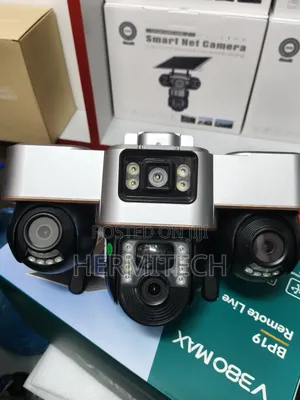 V380 Camera Smart 4g CCTV Triple Lens Solar Powered Outdoor