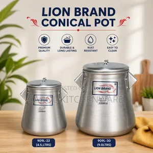 4.5 LTRS Aluminium Conical Pot With Lid/ Aluminium Pot