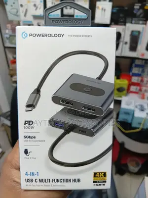 This Is a Powerology 4-in-1 Usb-C Multi-Function Hub.