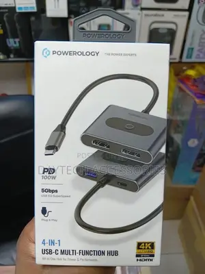 This Is a Powerology 4-in-1 Usb-C Multi-Function Hub.