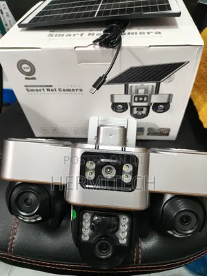 Infrared Night Vision Triple Lens 4g Solar Powered CCTV Camera
