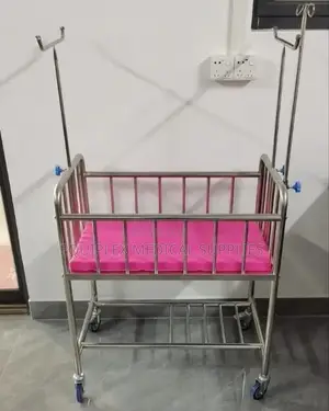Imported Hospital Baby Cot (Stainless Steel)