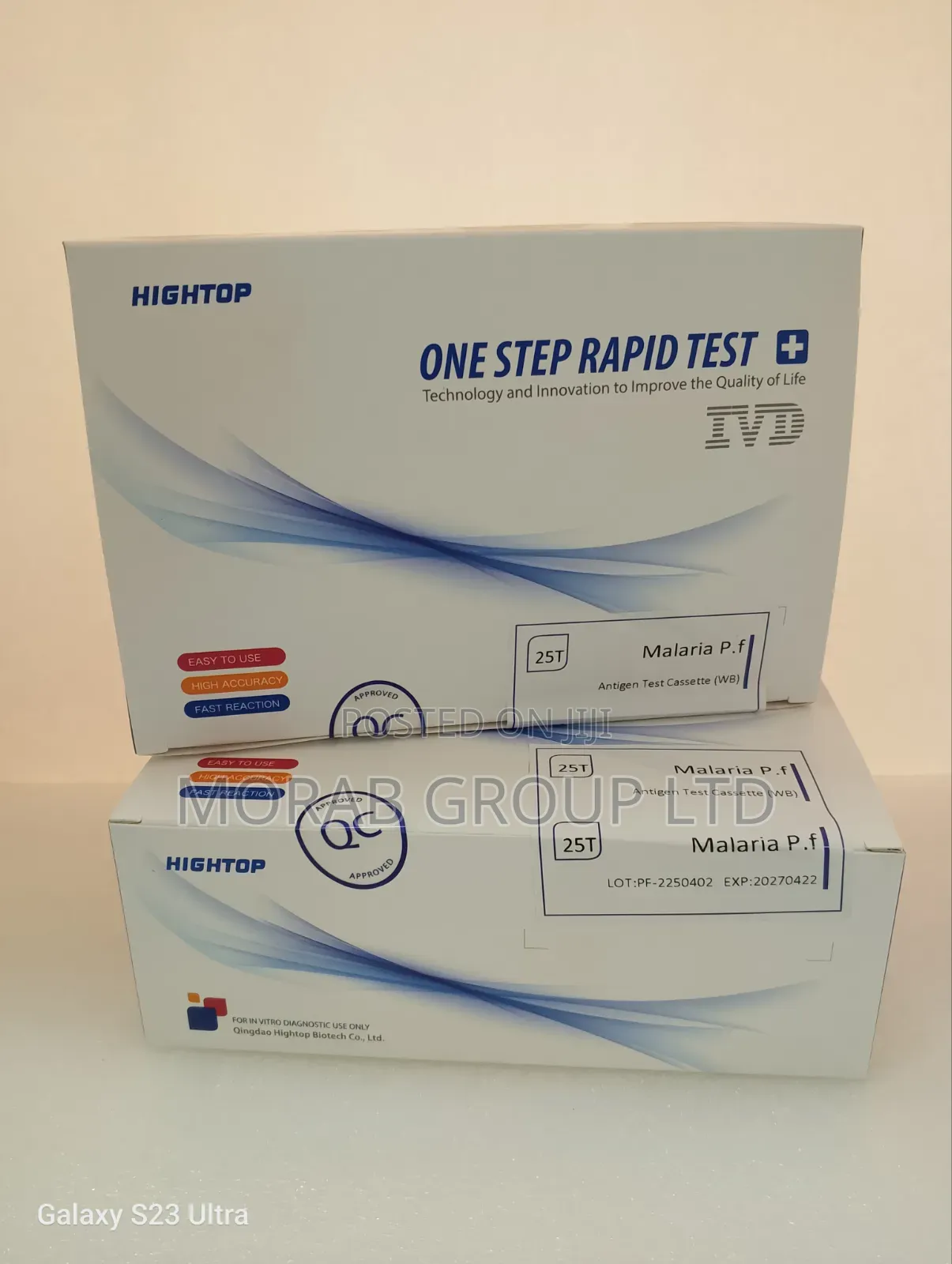 Malaria Pf Test W/B Cassette