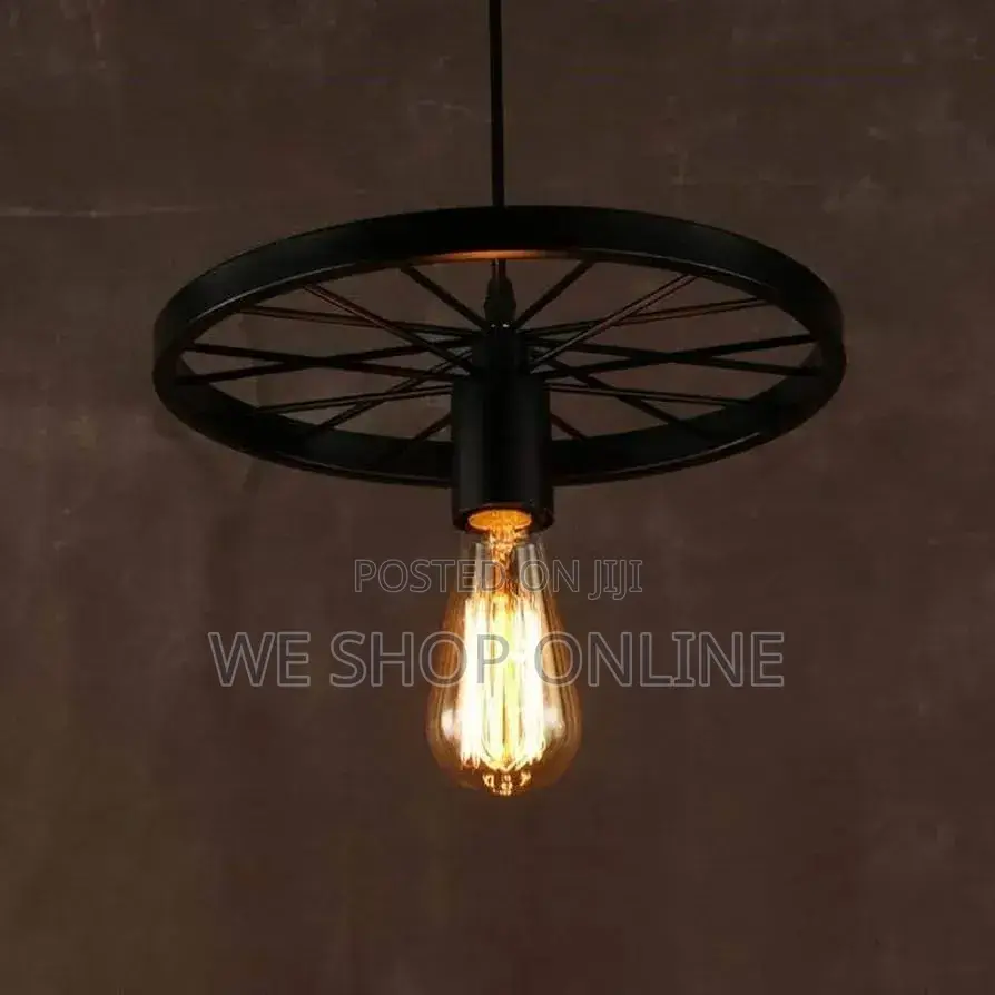 Wheel Shaped Pendant Light
