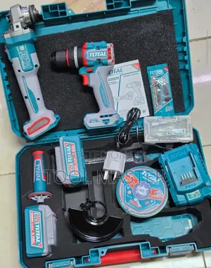 Total Cordless Combo Kit/20v Impactdrill 4" Grinder Cordless Combo Kit