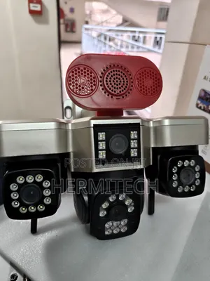 High Energy Saving Quad Lens 4g Solar Powered CCTV Camera Alarm Siren