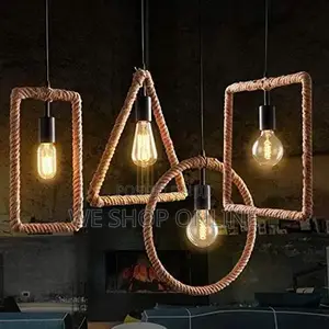 Rope Round/Square/Triangle Pendant Light