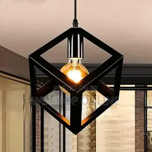 Geometric Cube Pendant Light