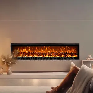 Fire Place 1m Fireplace Modern Electric - Realistic Led Flame Effect