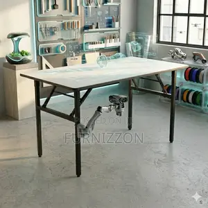 Portable 1.8m Wooden Folding Table – Space Saving Design
