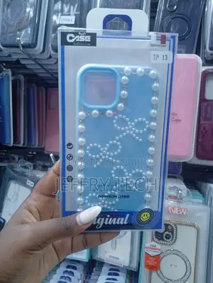 iPhone 13 Decorative Pearl Bow Princess Phone Case