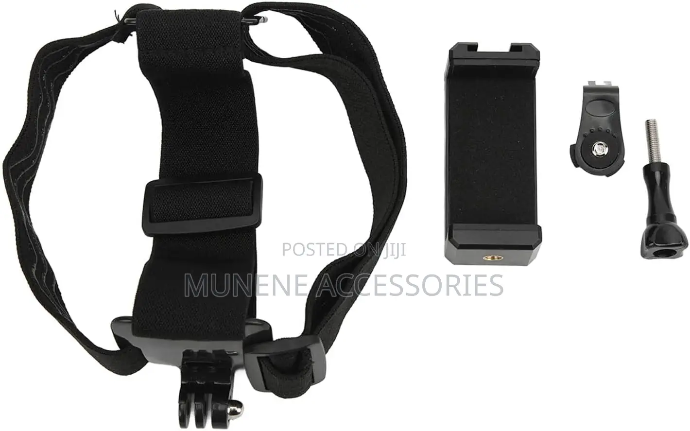 Adjustable Action Camera Head Strap Mount With Phone Holder