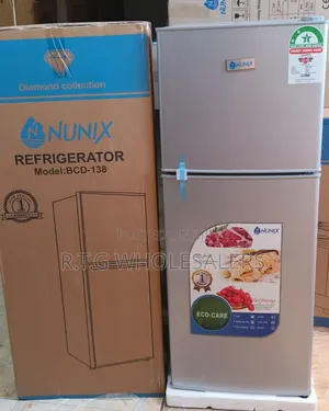 Nunix 138 Litres Fridge Double Door Energy Saving Silver