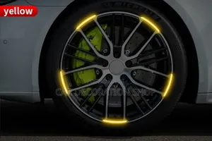 Waterproof Heat Resistant 20pcs Yellow Precut Reflective Tire Sticker