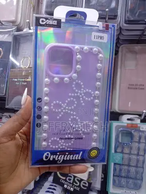 iPhone 11 Pro Purple Phone Case With Pearl Accents