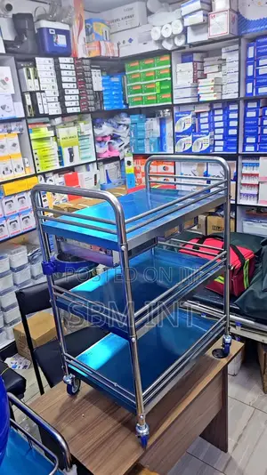 3 Shelf Medicine/Instrument Trolley