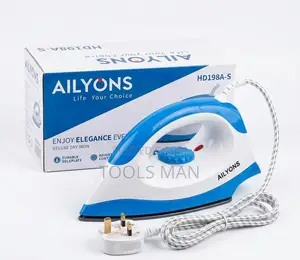 Dry Iron Box - Non-Stick Stainless Sole-plate.Ailyons Hd198a-S 1000w
