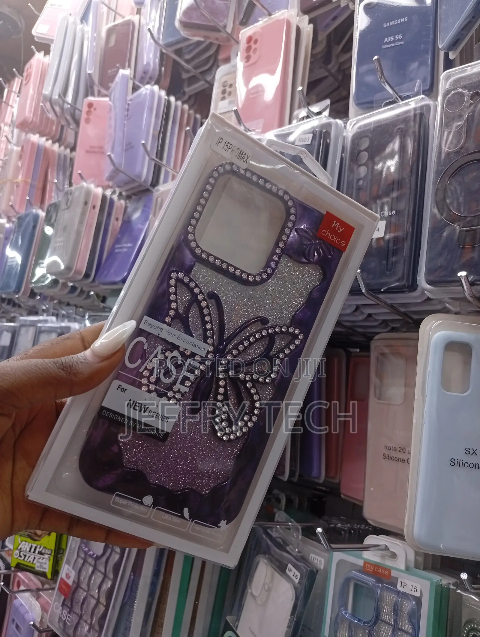 iPhone 15 Pro Max 3d Glitter Butterfly Case