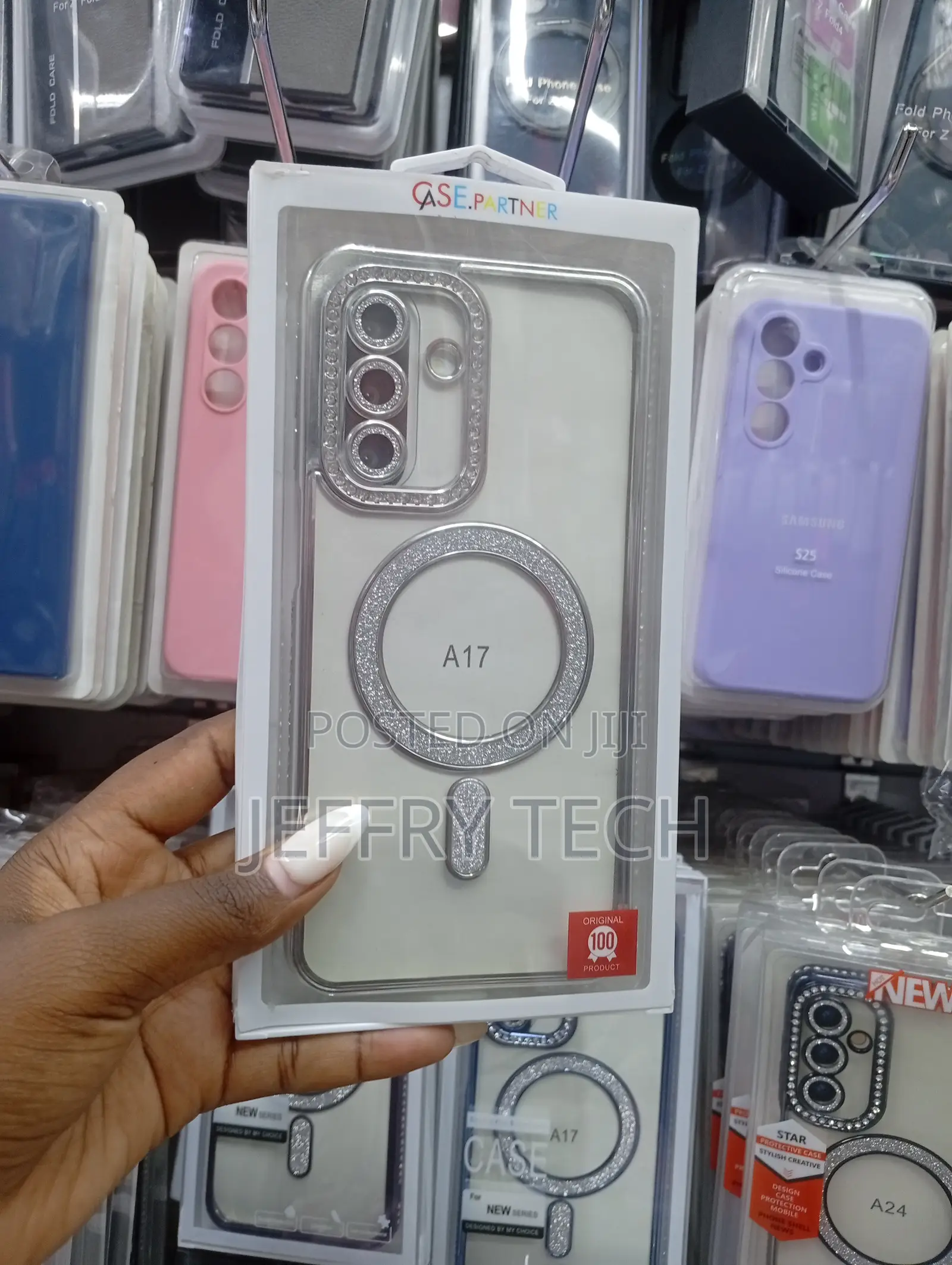 Samsung Galaxy A17 Glitter-Plated Magnetic Phone Case