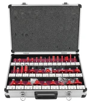 35 PCS Wood Router Bit Set With Aluminum Case.