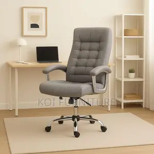 Office Chairs; High Back Executive Recliner Chair Made of Leather