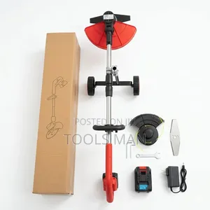 Cordless Electric Grass Trimmer and Lawn Mower With Wheels 2-in-1.